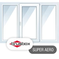 Окна ПВХ Brusbox Super Aero, трёхстворчатые 2000*1400