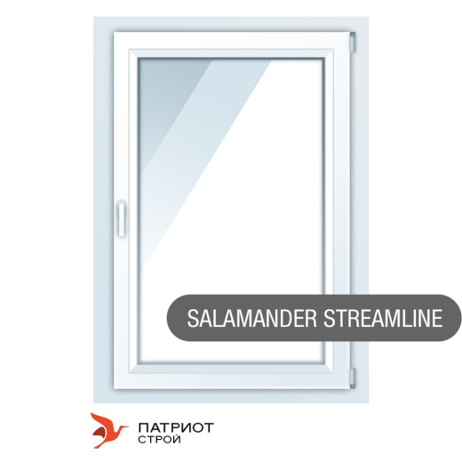 Пластиковые окна Salamander Streamline (Германия), одностворчатые 900*1400
